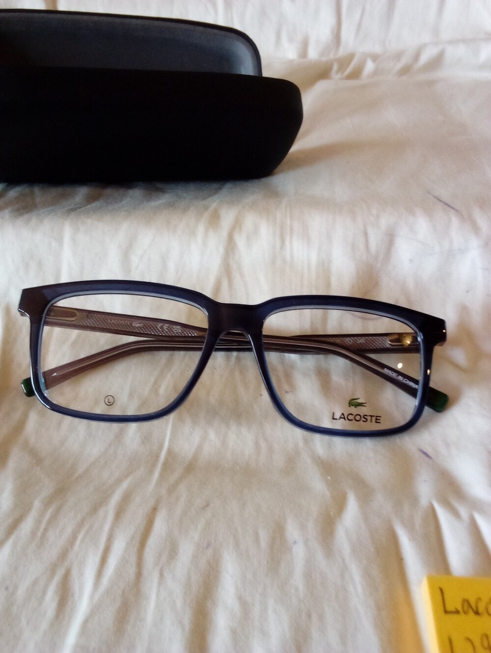 Lacoste L2946 410 Transparent Blue Square Eyeglasses 55mm